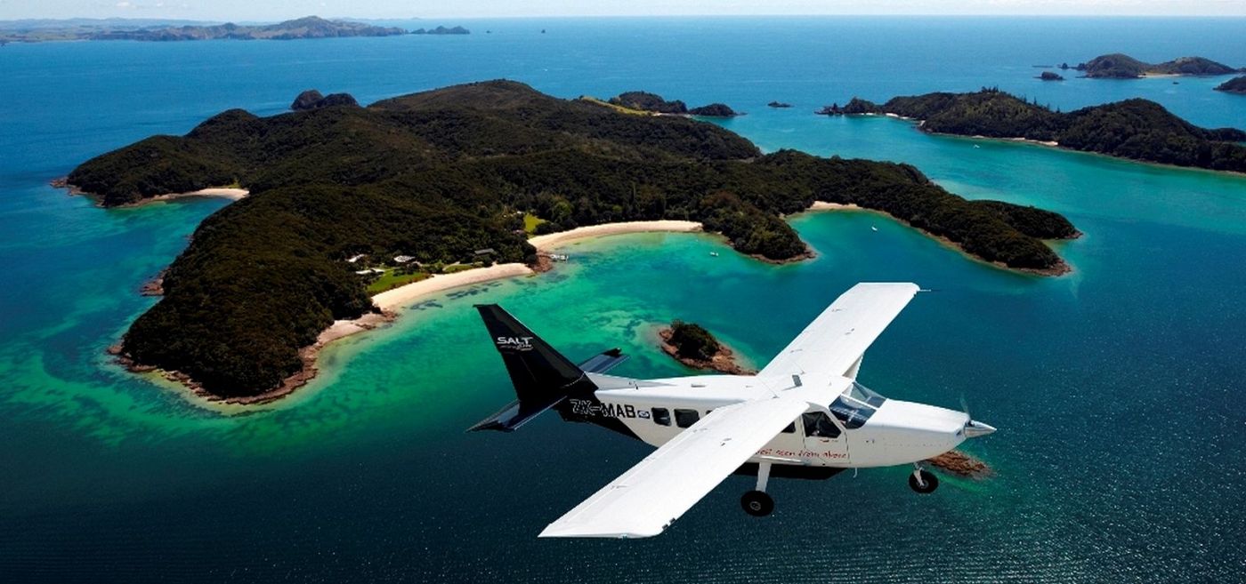 Flight over the Bay of Islands
