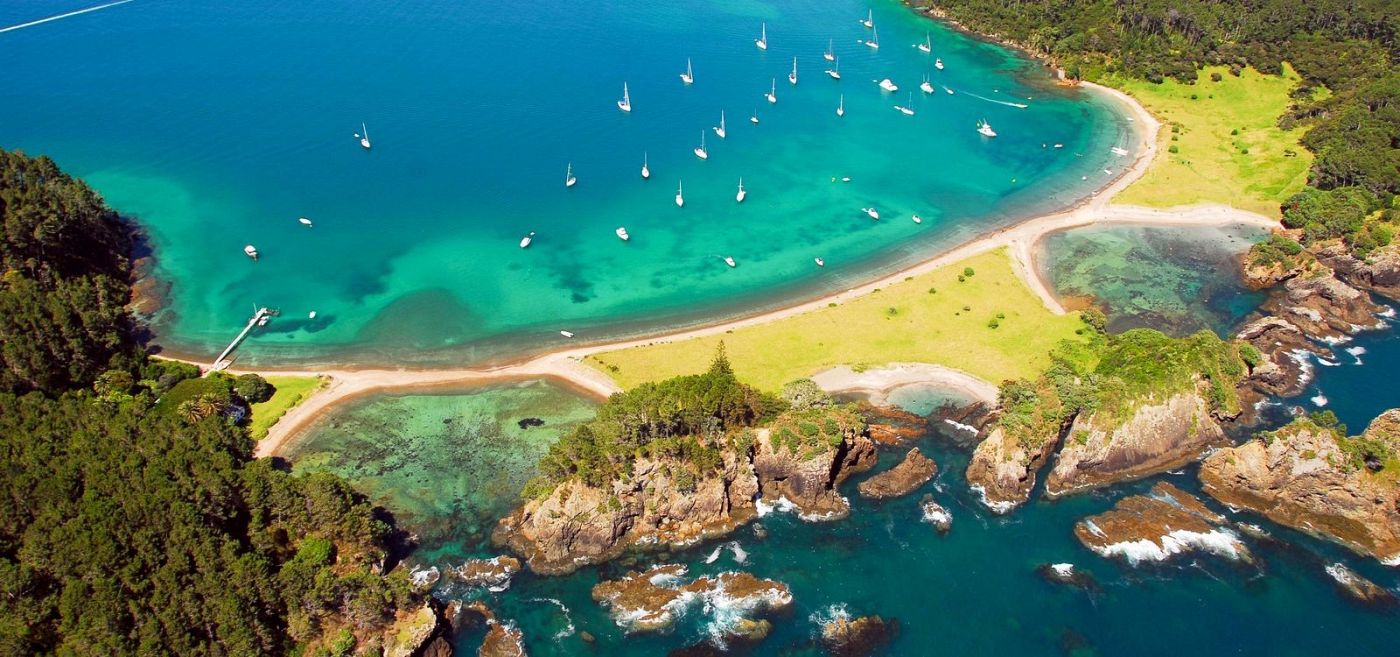 Aerial view Bay of Islands